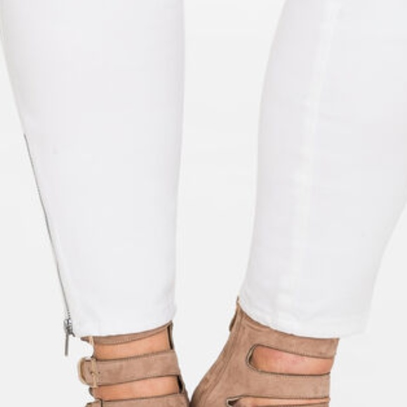 New! Ashley Stewart Zip Moto Ankle Skinny Pant -18 - Picture 4 of 6